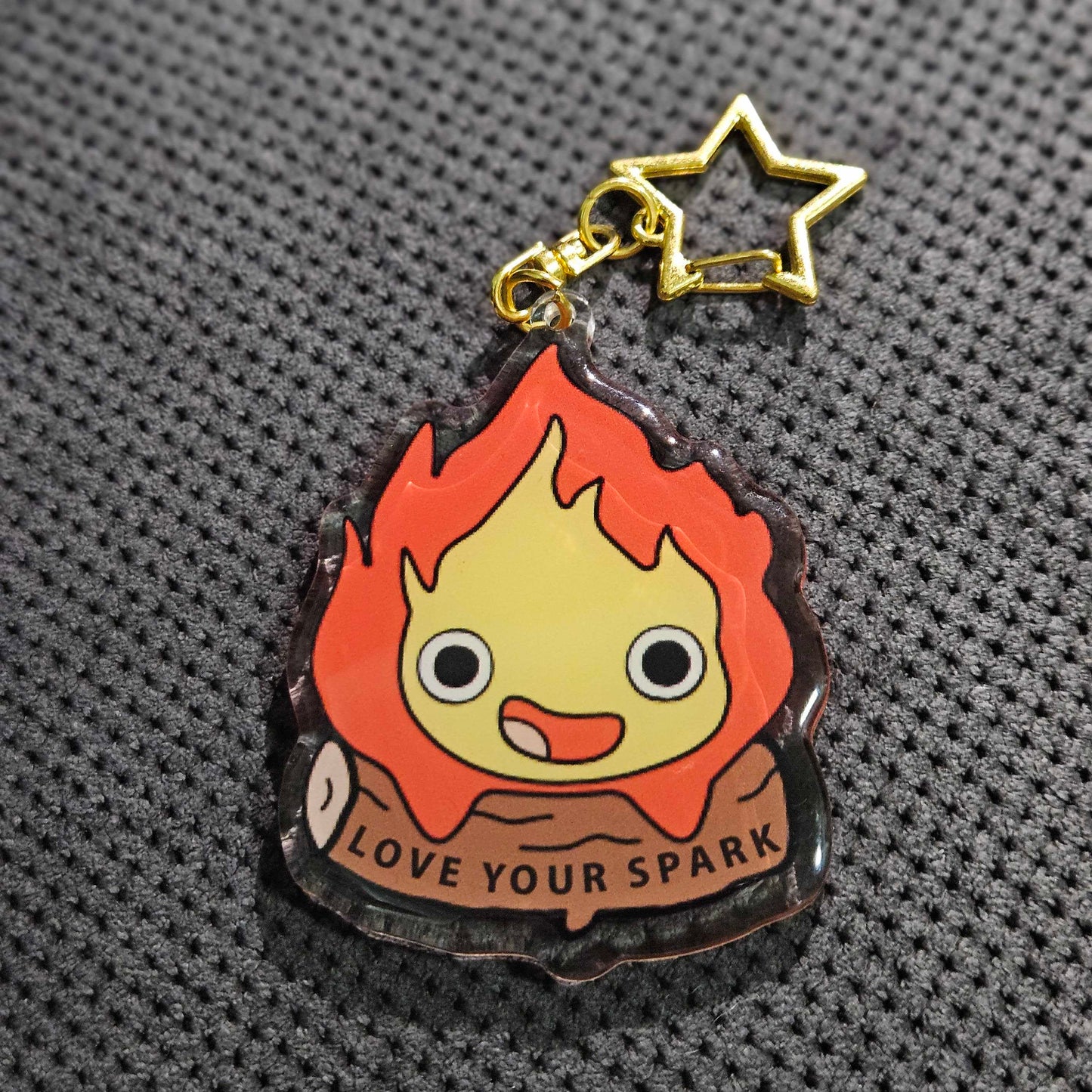 Calcifer Acrylic Charm by @pinlord - Pinlord.com