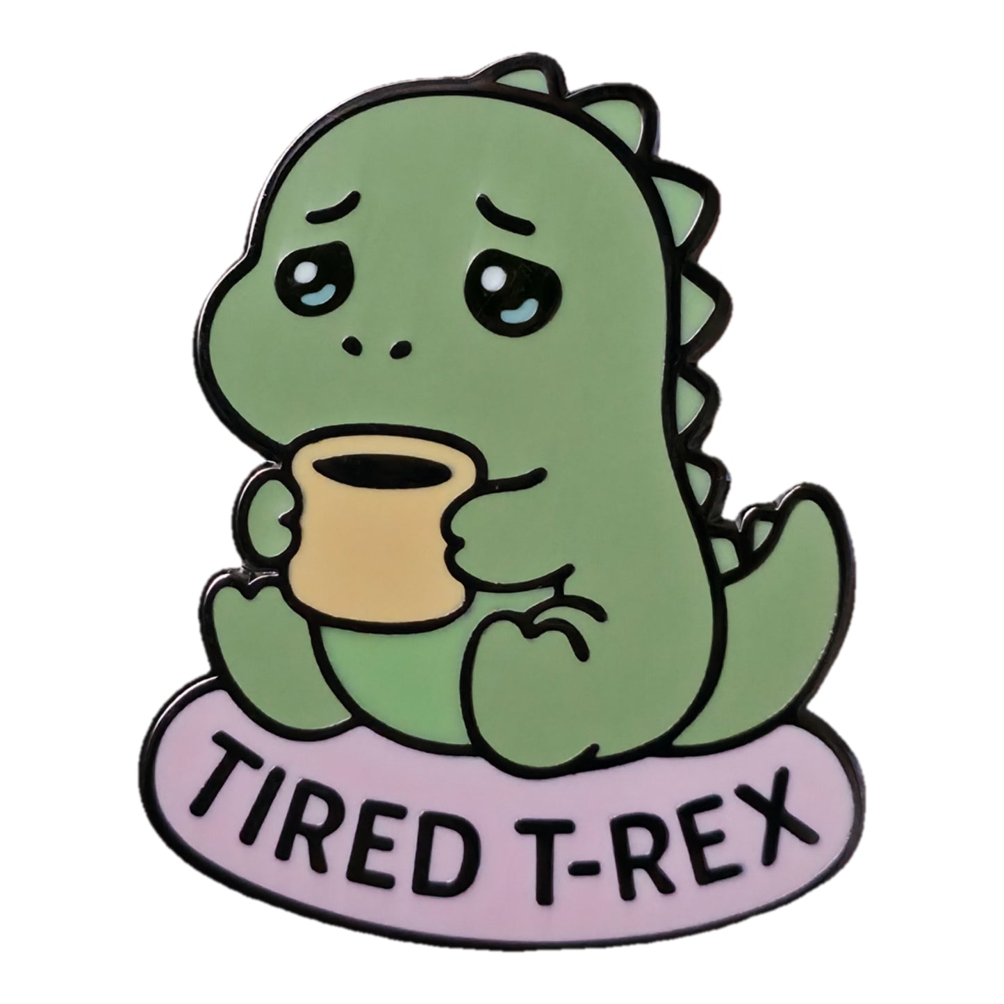 "Tired T-Rex" Enamel Pin 🥱🦖 - Pinlord.com - Enamel Pin - Pinlord.com - express cheap ethical custom products