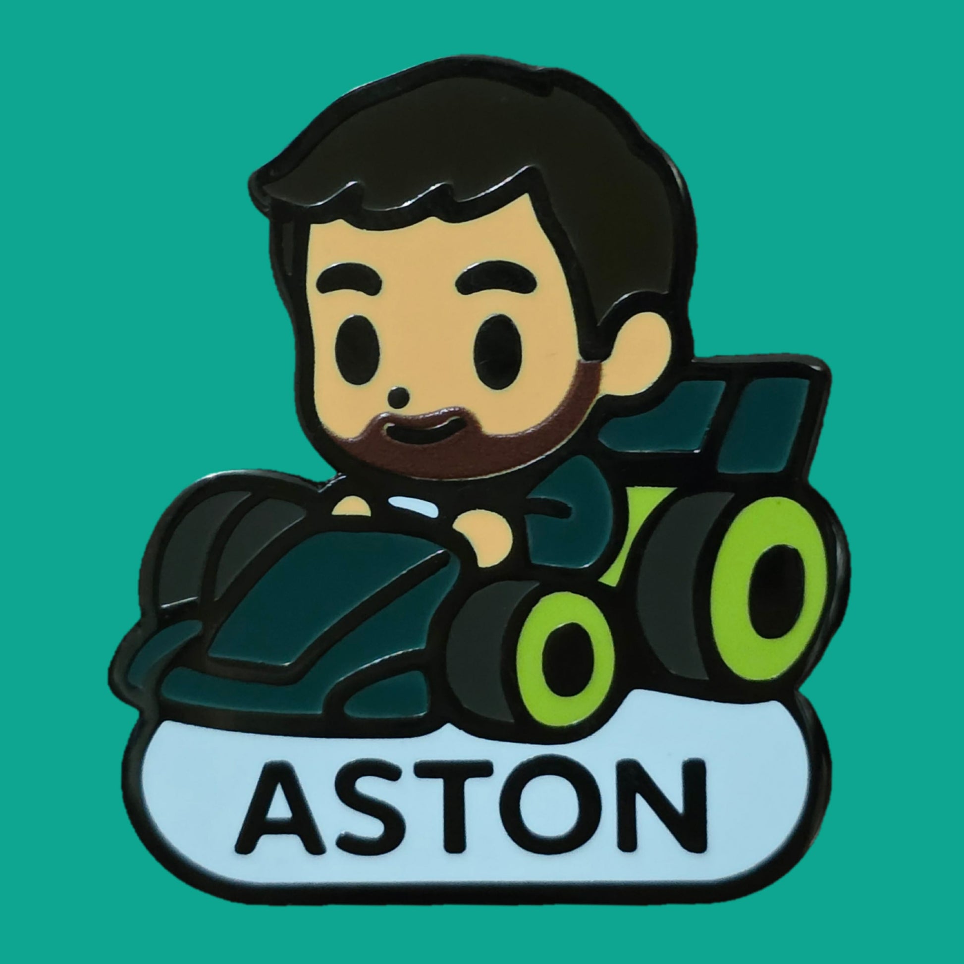 "Evergreen Fernando Alonso" Enamel Pin 💚🏎️ - Pinlord.com - Enamel Pin - Pinlord.com - express cheap ethical custom products