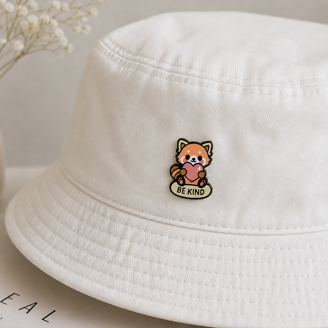 "Be Kind Red Panda" Enamel Pin 🐾 - Pinlord.com - Enamel Pin - Pinlord.com - express cheap ethical custom products