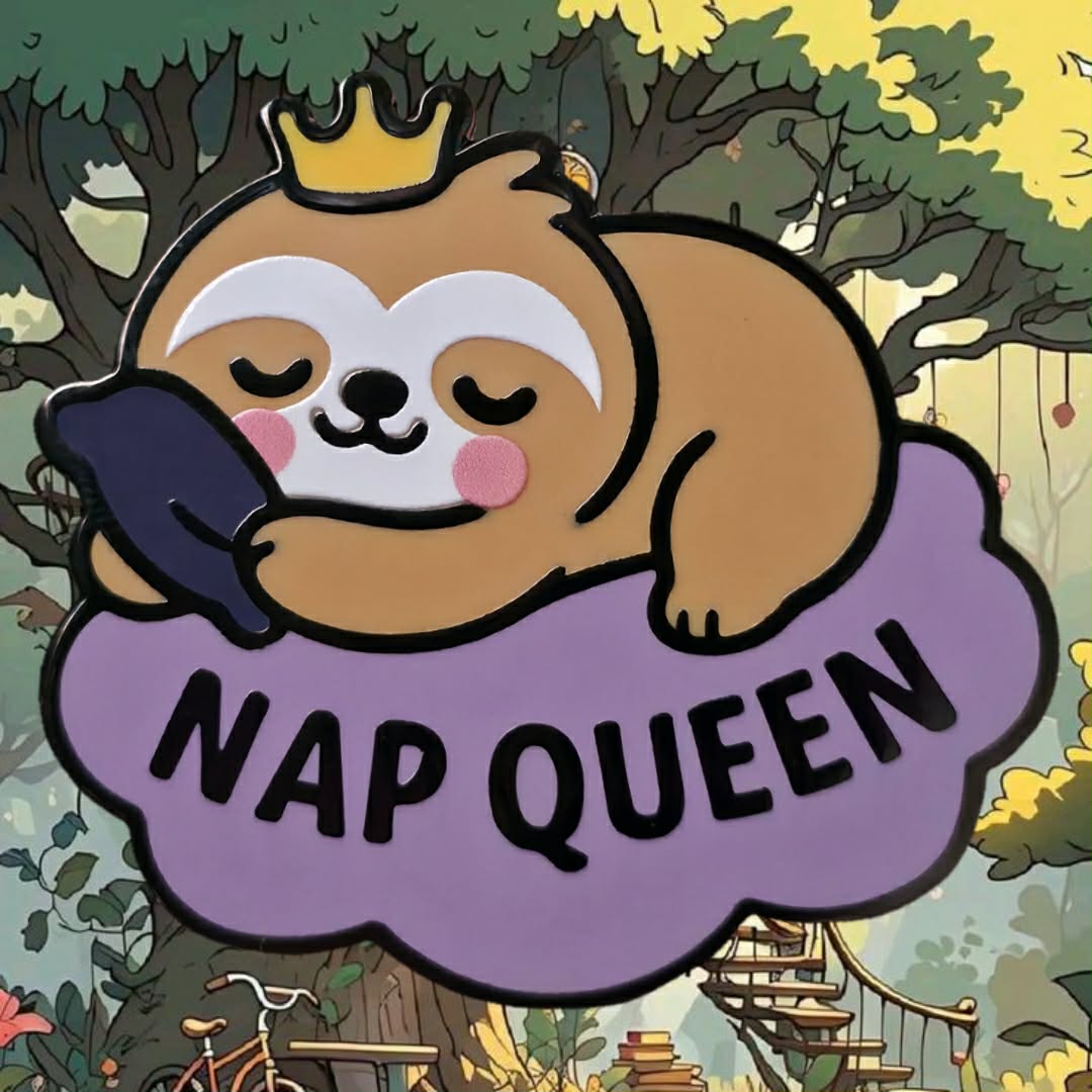 "Nap Queen Sloth" Enamel Pin 🦥💤 - Pinlord.com - Enamel Pin - Pinlord.com - express cheap ethical custom products