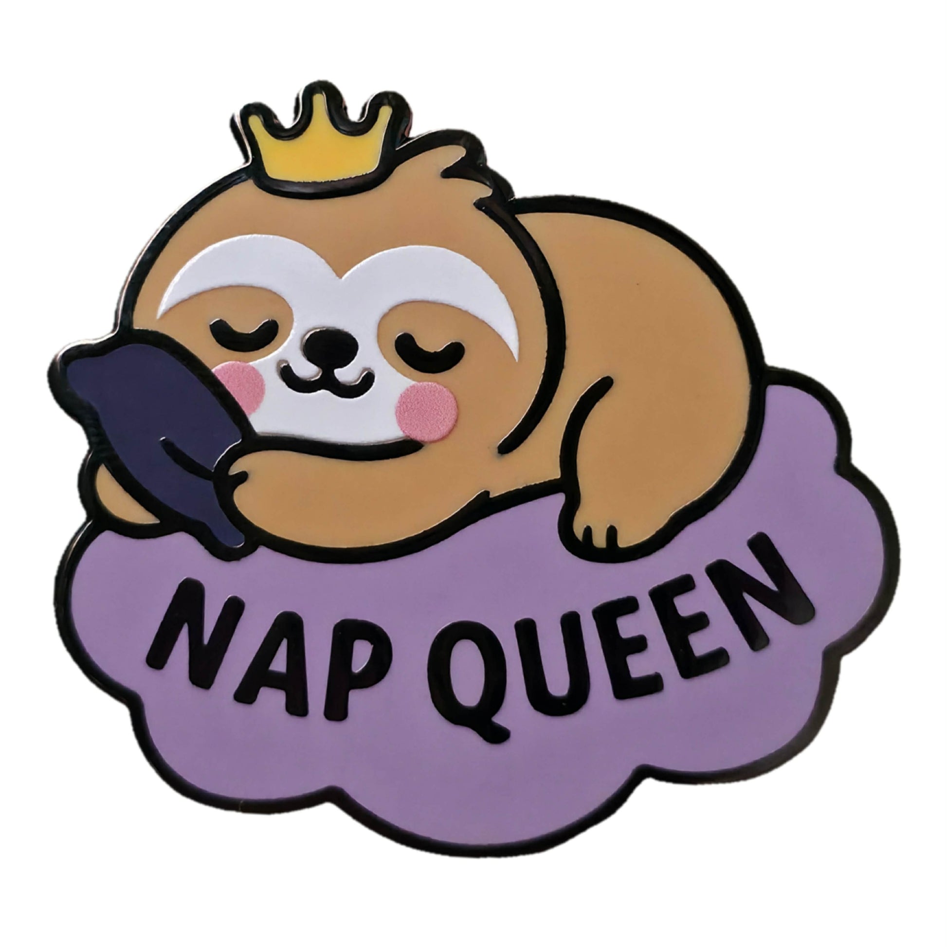 "Nap Queen Sloth" Enamel Pin 🦥💤 - Pinlord.com - Enamel Pin - Pinlord.com - express cheap ethical custom products