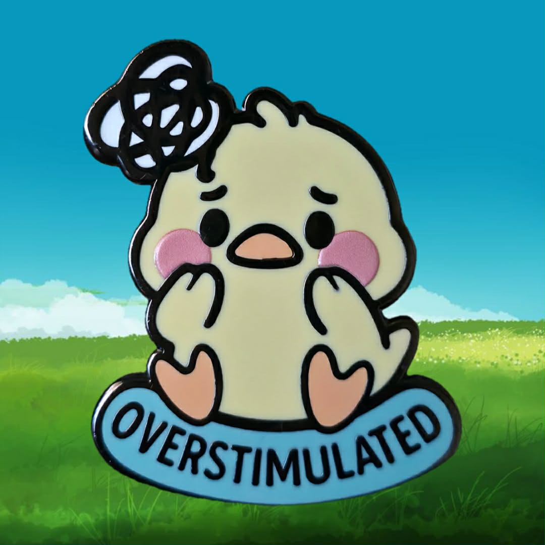 "Overstimulated Chick" Enamel Pin 🐥😧 - Pinlord.com - Enamel Pin - Pinlord.com - express cheap ethical custom products