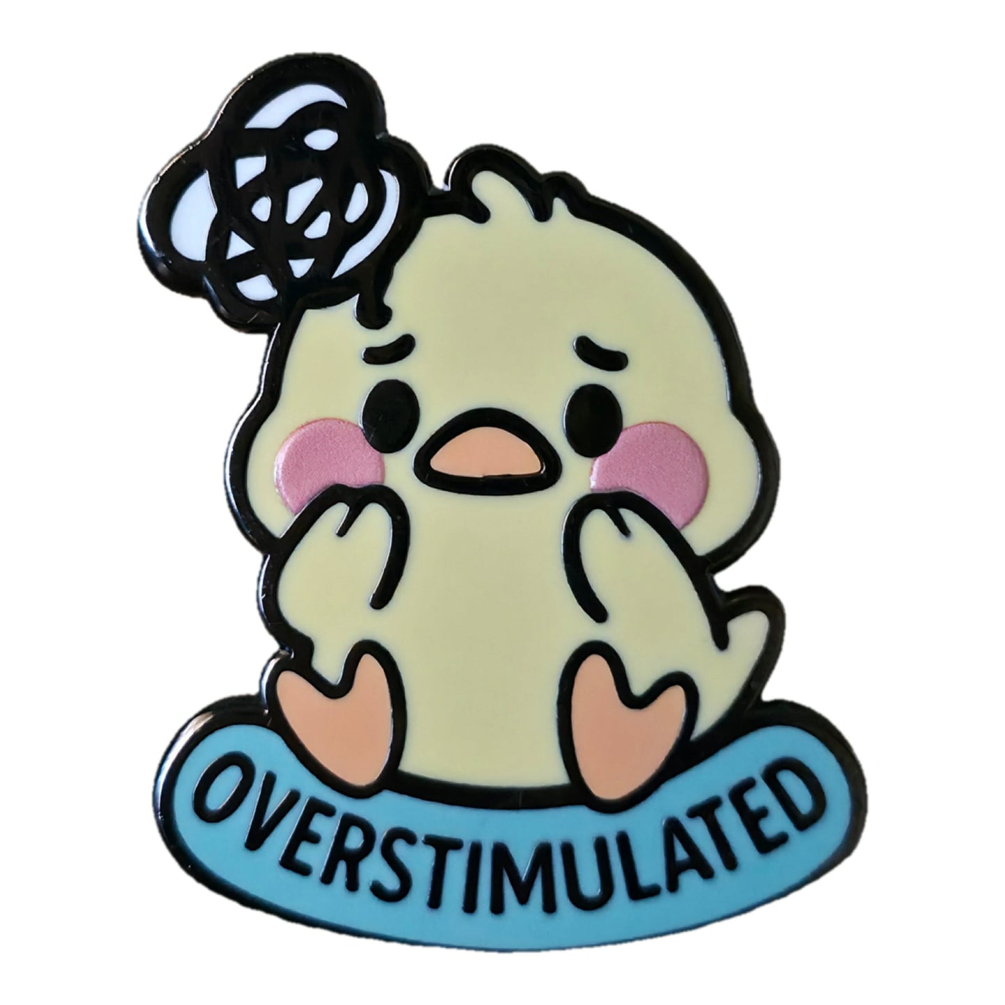 "Overstimulated Chick" Enamel Pin 🐥😧 - Pinlord.com - Enamel Pin - Pinlord.com - express cheap ethical custom products