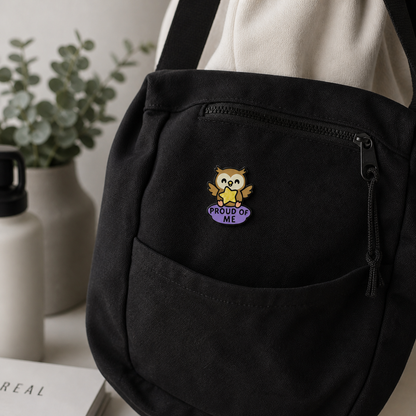 "Proud of Me Owl" Enamel Pin 🦉 - Pinlord.com - Enamel Pin - Pinlord.com - express cheap ethical custom products