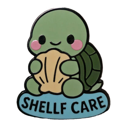 "Shelf Care Turtle" Enamel Pin 🐢🤓 - Pinlord.com - Enamel Pin - Pinlord.com - express cheap ethical custom products