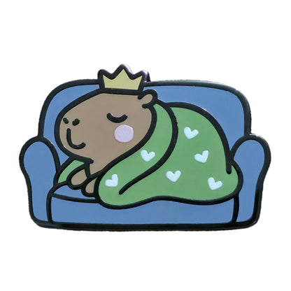 "Sleepy Capybara" Enamel Pin 😴🐾 - Pinlord.com - Enamel Pin - Pinlord.com - express cheap ethical custom products