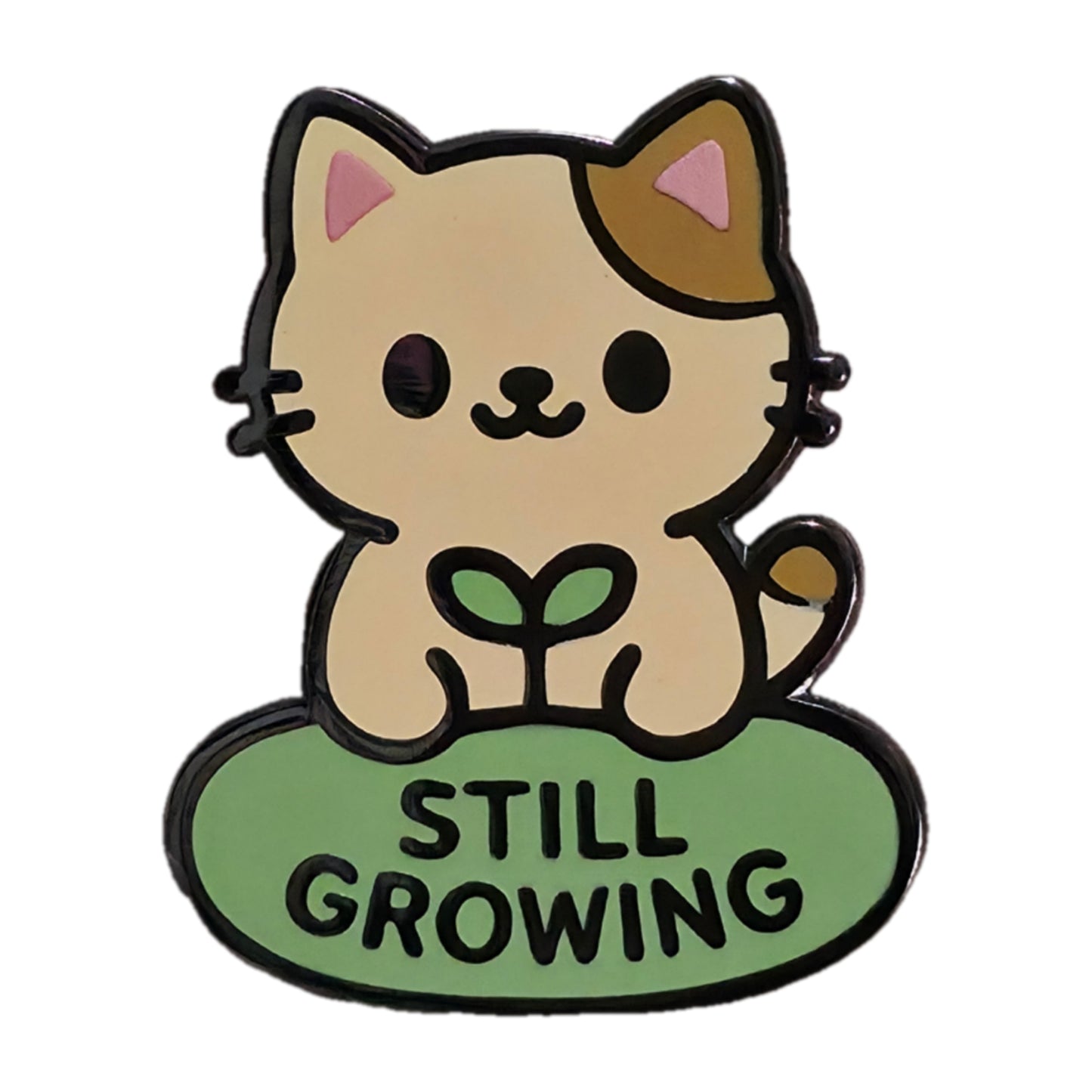 "Still Growing Cat" Enamel Pin 🐈🌱 - Pinlord.com - Enamel Pin - Pinlord.com - express cheap ethical custom products