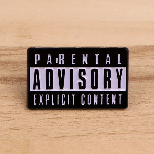 "Parental Advisory Explicit Content" Enamel Pin 🔞🎬