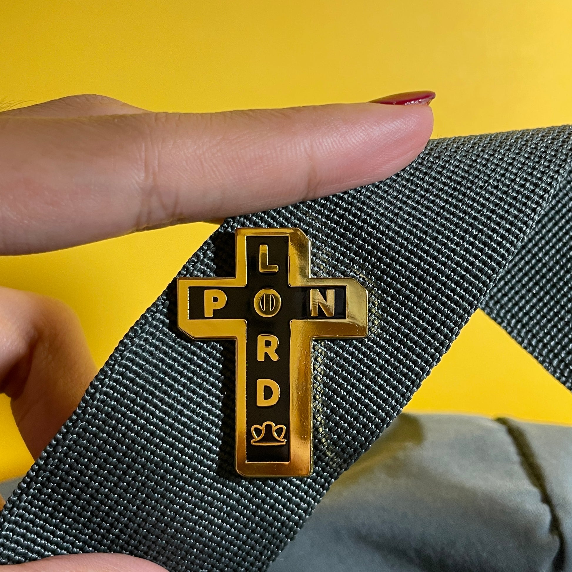 "Gold Pinlord” logo Enamel Pin - Pinlord.com