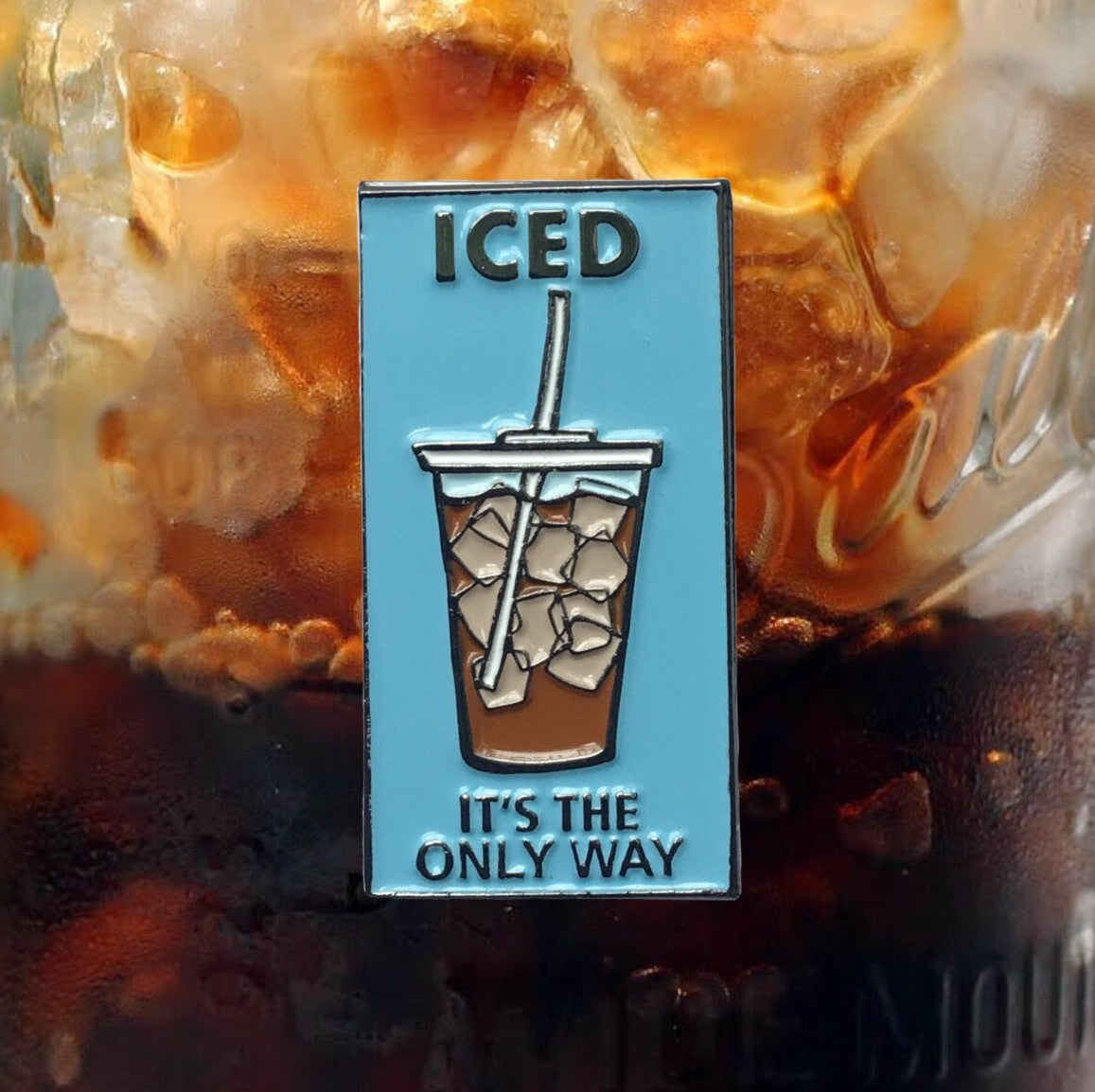Iced Coffee Enamel Pin