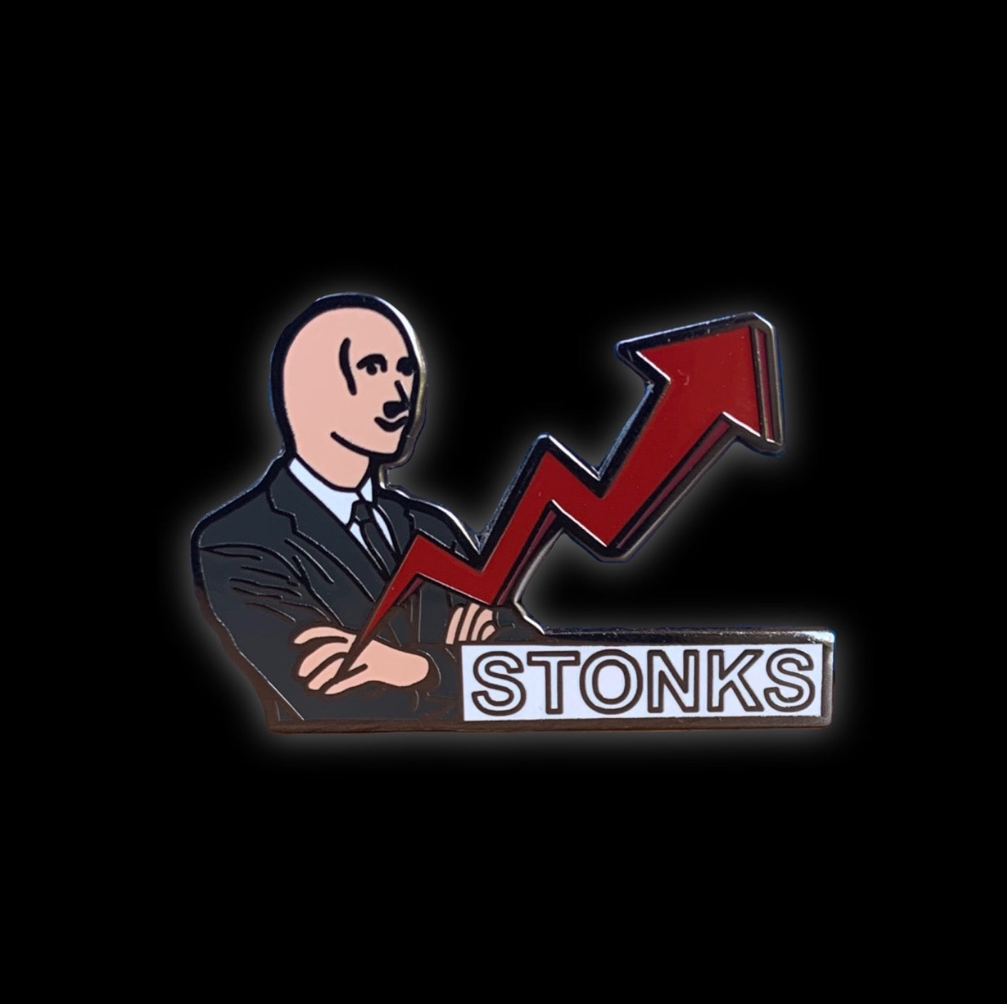 Stonks Emaille Pin von @pinlord