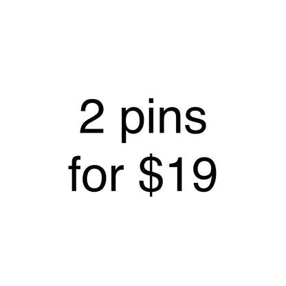 2 Emaille-Pins zum 19-Dollar-Angebot