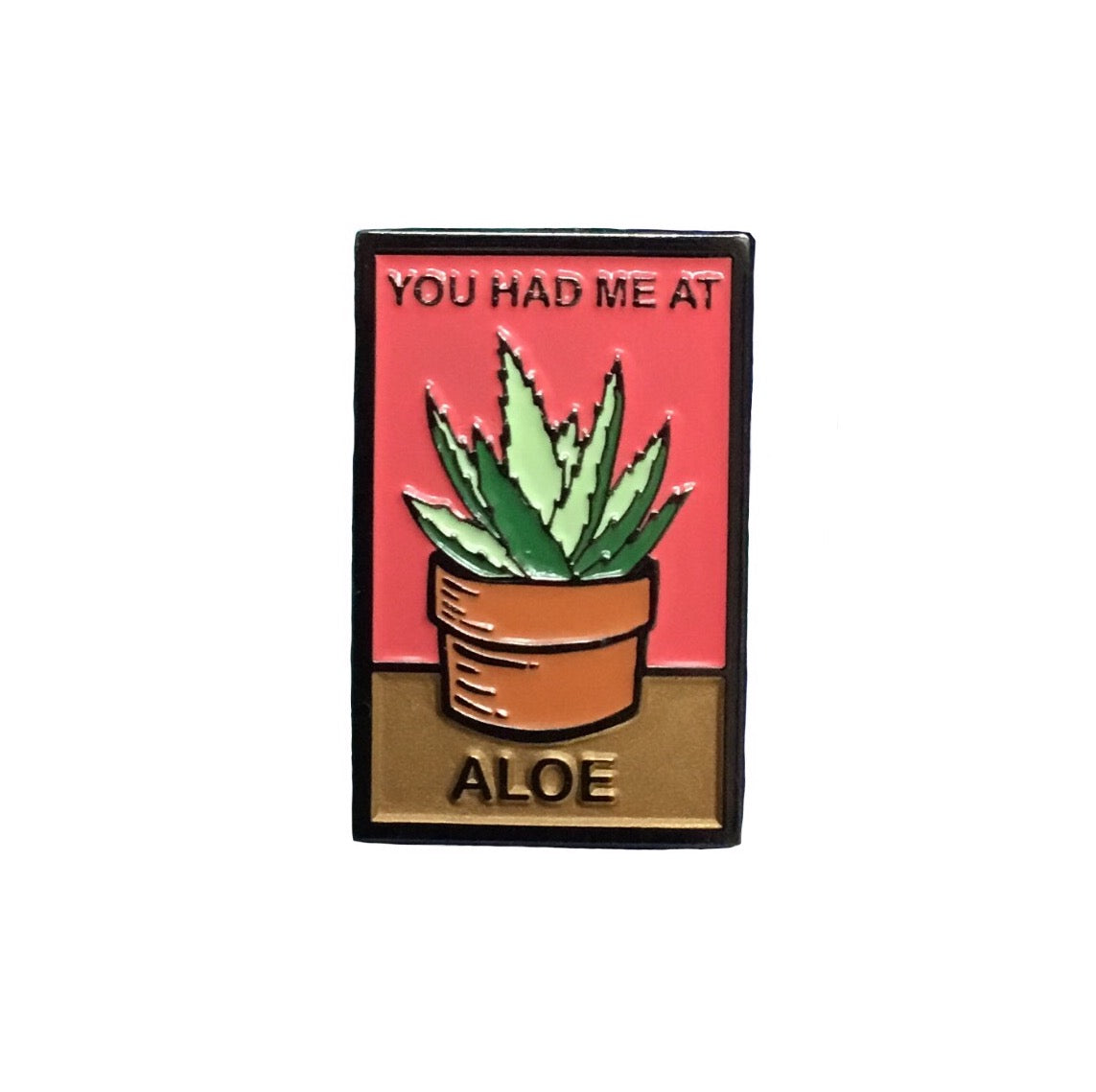 Aloe enamel pin