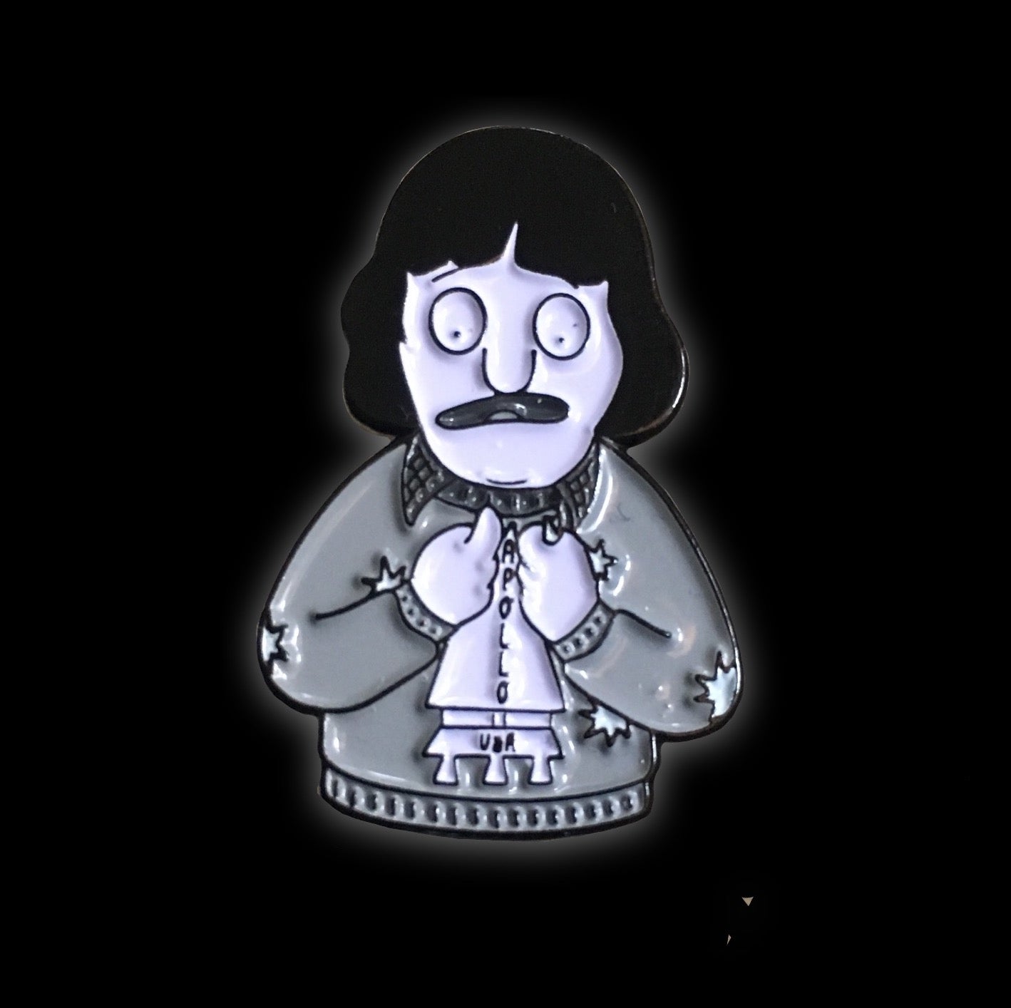The shinning enamel pin 