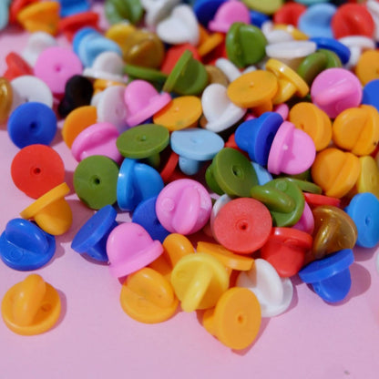 Round Rubber Pin Backs - Pinlord.com