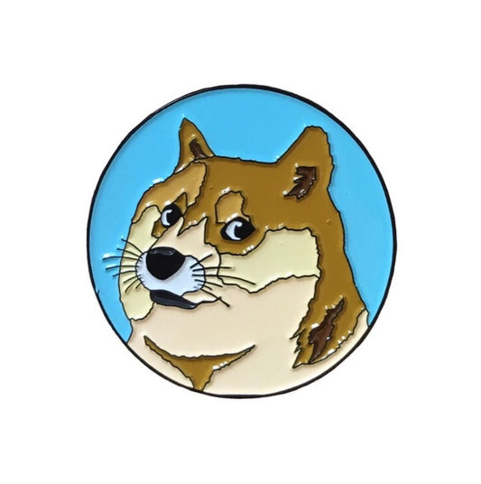 Doge Meme Enamel Pin by @pinlord - Pinlord.com