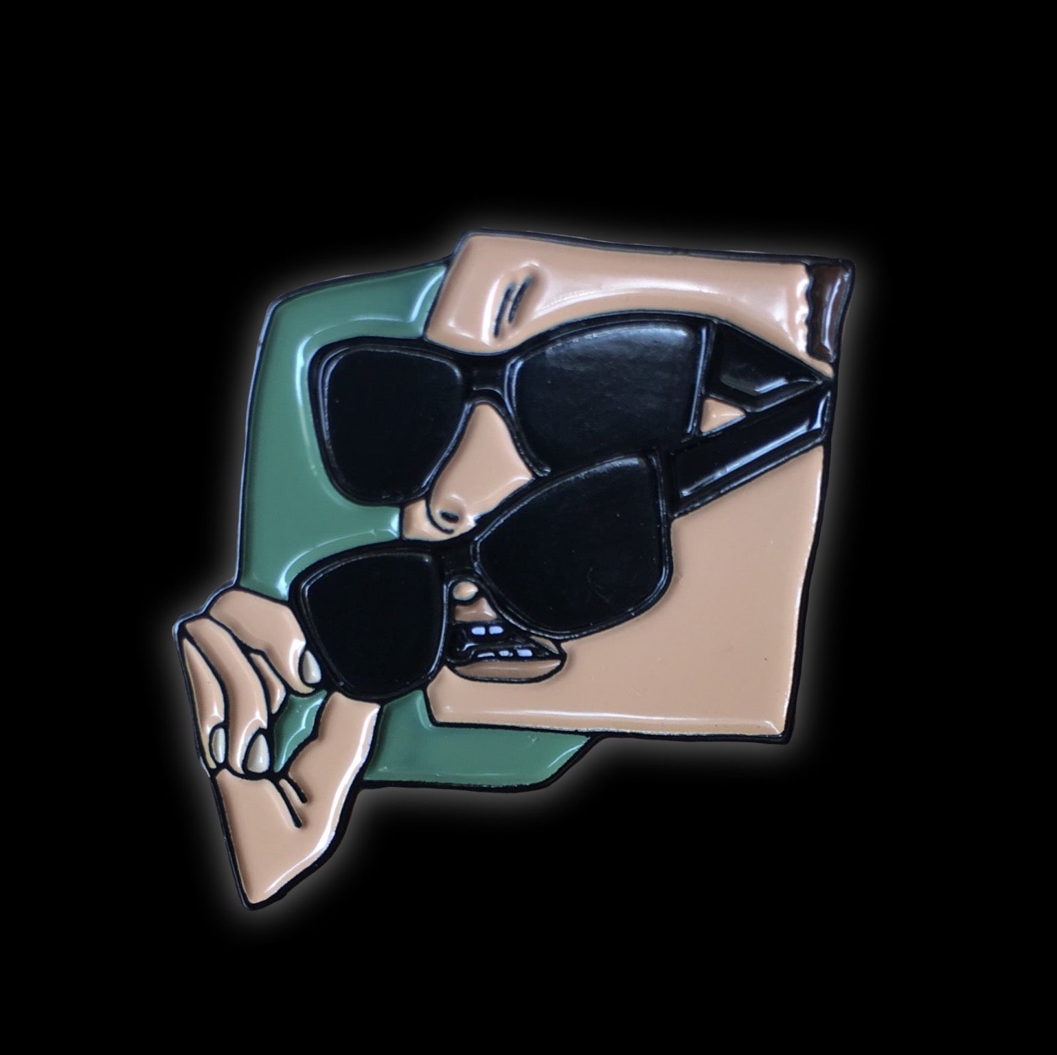Glasses Off meme Enamel Pin with @2ndstreetpins - Pinlord.com
