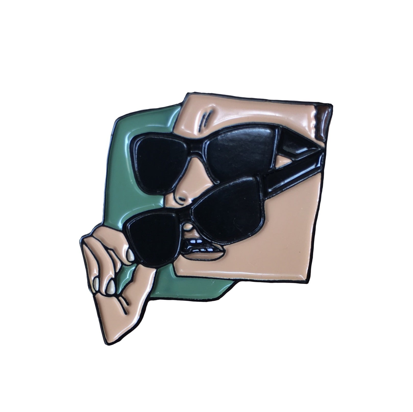 Glasses Off meme Enamel Pin with @2ndstreetpins - Pinlord.com
