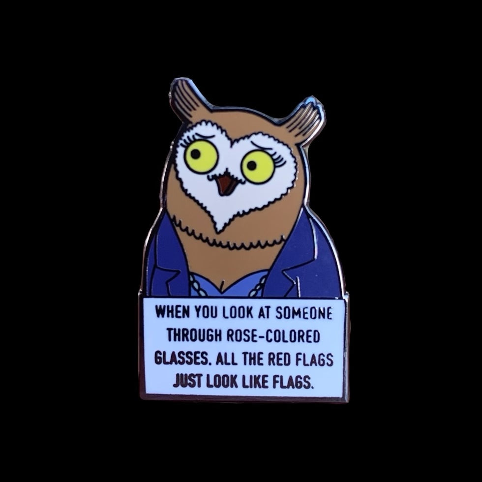 Rose Colored Glasses Enamel Pin by @pinlord - Pinlord.com