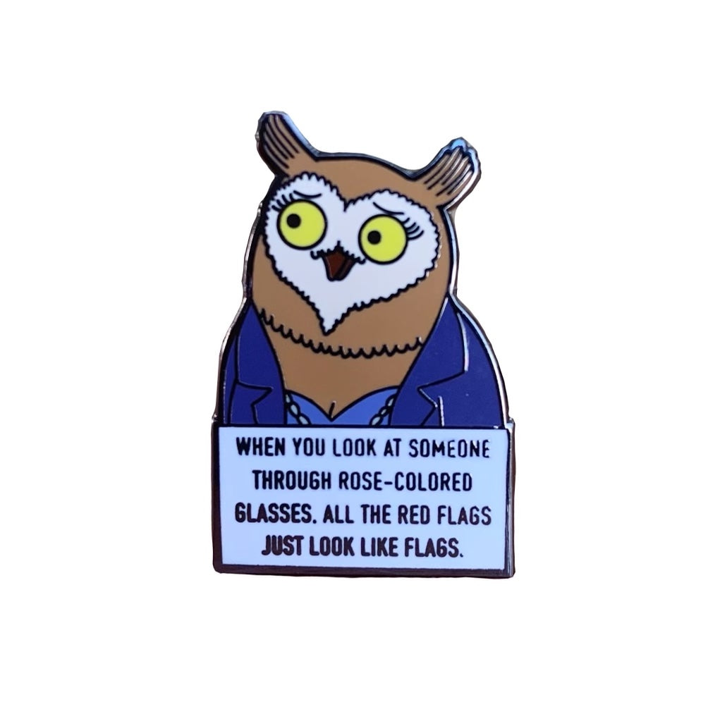 Rose Colored Glasses Enamel Pin by @pinlord - Pinlord.com