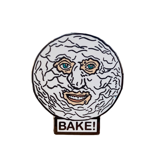 The Mighty Boosh & GBBO, Noel Fielding The Moon Bake! Enamel Pin by @pinlord - Pinlord.com